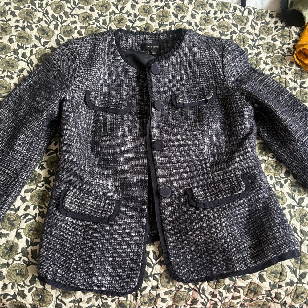Navy Tweed Women's Jacket